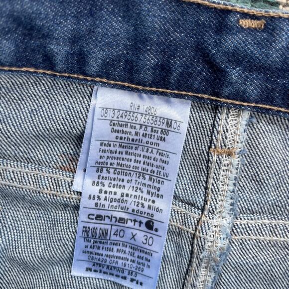 Carhartt FRB160 FR Flame Resistant Work Jeans Men's NFPA 2112‎ Blue - Size 40x30 - Picture 5 of 11